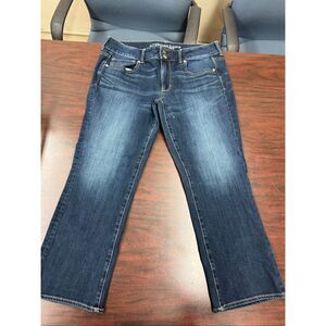 American Eagle Super Stretch Artist Crop Size 14 Dark Wash Jeans